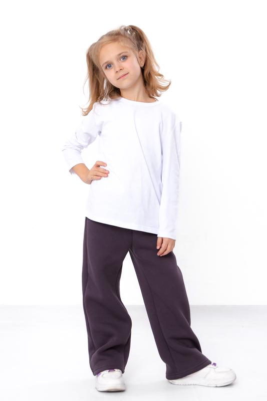 Штани-палаццо теплі для дівчинки однотонні Носи Своє 134 см Графітовий (6437-025)