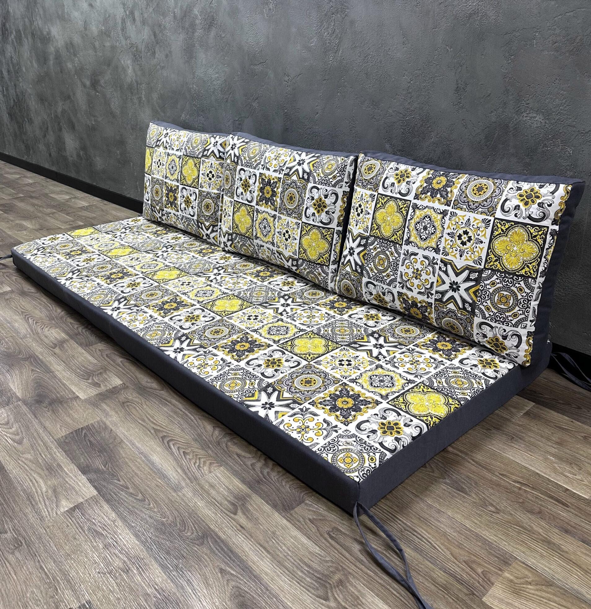 Комплект матрас Comfort Home Abstraction с подушками на поддоны/качели/каркасы/садовая мебель 160х60х40х5 см - фото 1 Комплект матрас Comfort Home Abstraction с подушками на поддоны/качели/каркасы/садовая мебель 160х60х40х5 см - фото 1