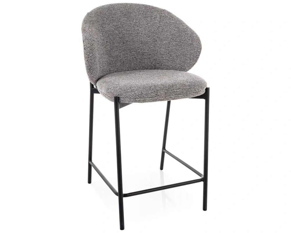 Напівбарний стілець кухонний Signal Kioto H-2 Сірий/Чорний