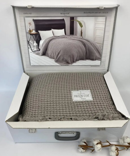 Покрывало Maison D'or Хлопковое Emeline 240x260 Beige (CN18883)