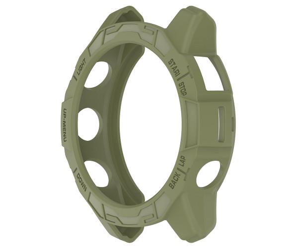 Чехол силиконовый для смарт-часов Garmin Fenix E Оливковый