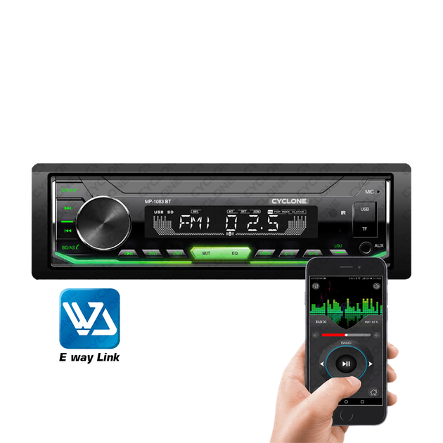 Автомагнітола бездискова Cyclone MP-1083 BT з пісдвіткою дисплеєва Чорний (GR-04830) - фото 4 Автомагнітола бездискова Cyclone MP-1083 BT з пісдвіткою дисплеєва Чорний (GR-04830) - фото 4