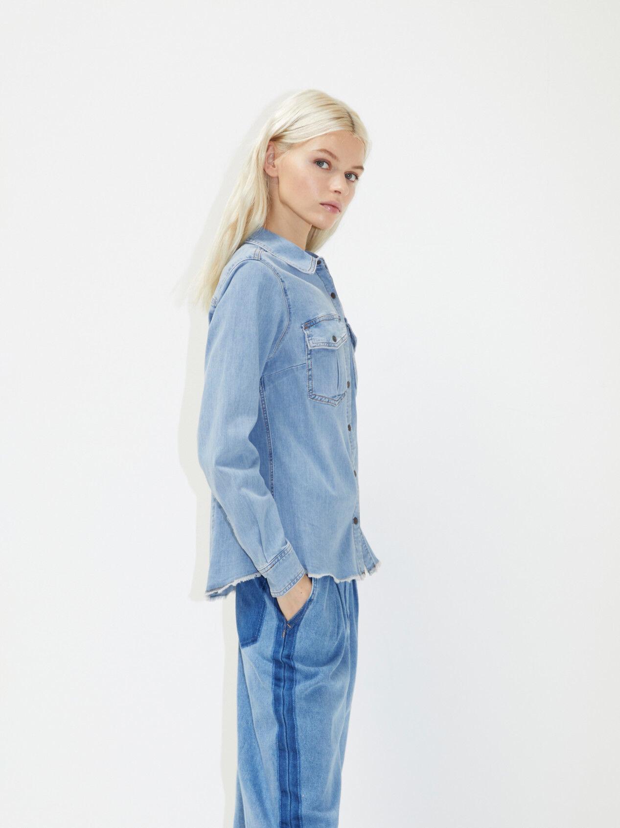 Рубашка женская Sisley 52tplq00q S Черный - фото 2