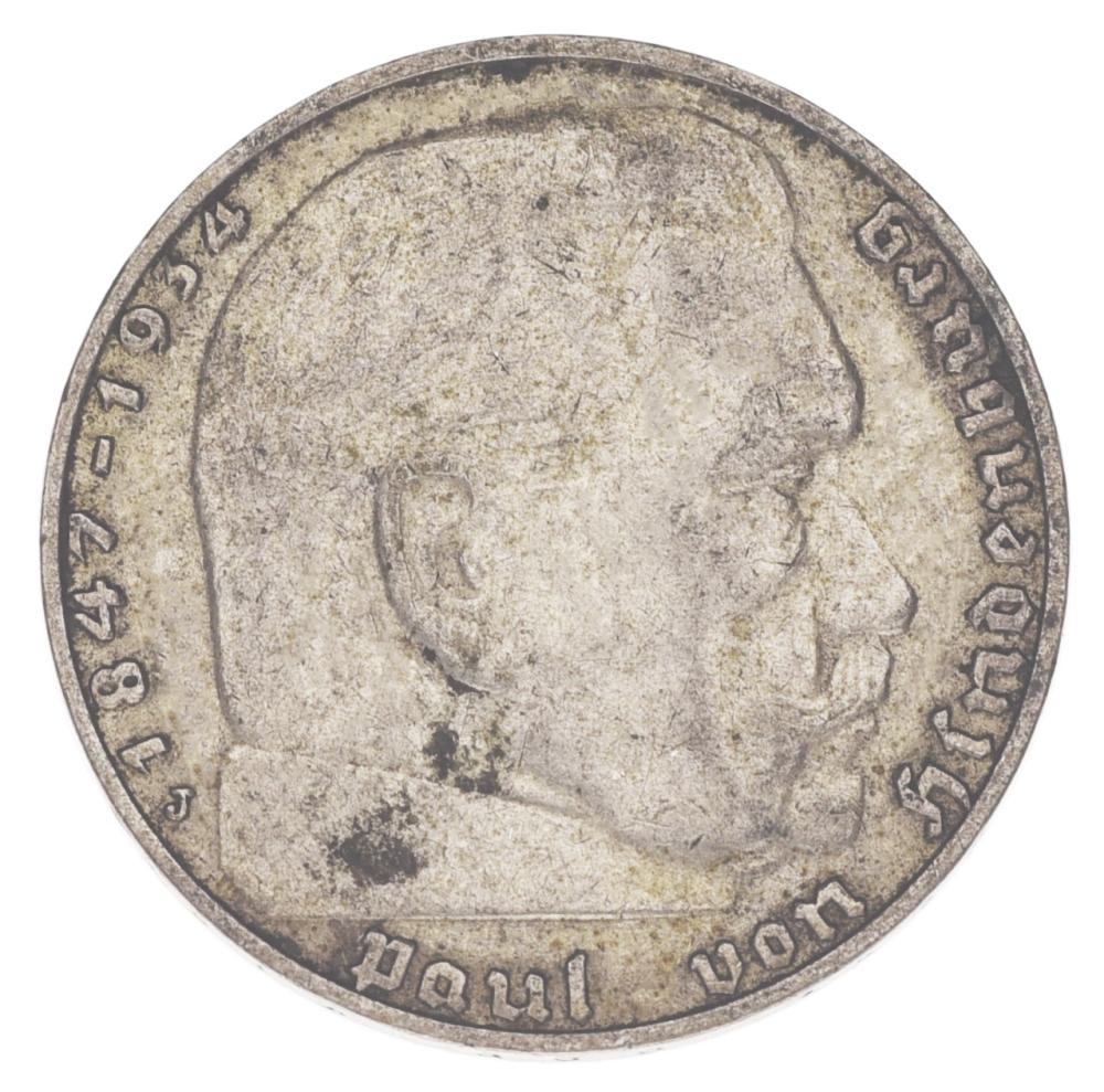 Коллекционная монета Германия 2 марки 1937 серебро F-VF J (KM#93)