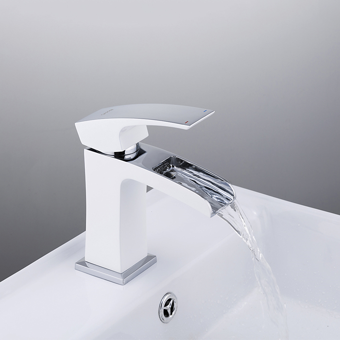 Смеситель для умывальника Gappo G1007-30 Белый/Хром (1033996) - фото 2 Смеситель для умывальника Gappo G1007-30 Белый/Хром (1033996) - фото 2