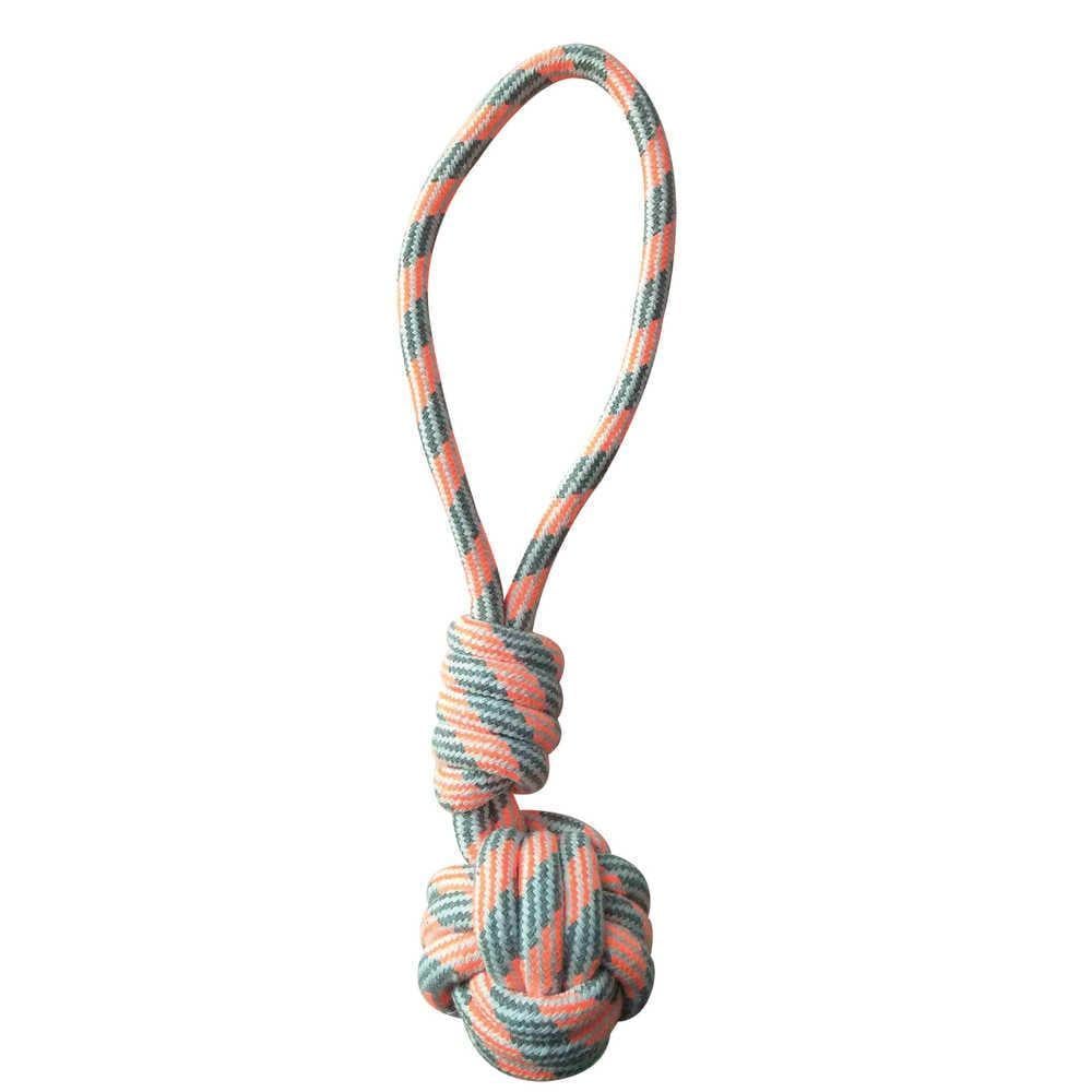 Игрушка для собак Croci PASTEL Груша канатная с ручкой 40 см Оранжевый