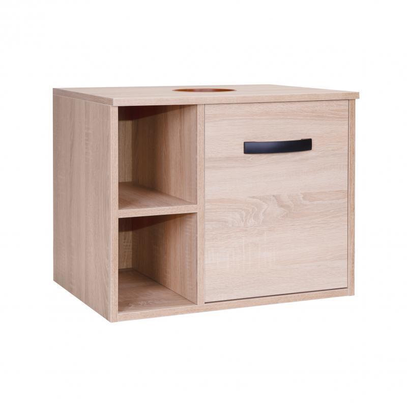 Тумба подвесная Qtap Pisces Whitish oak со столешницей 600х480х437 мм (QT2579TPL603WO)