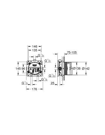 Душевая система скрытого типа Grohe Smartcontrol Хром (34614SC4) - фото 9