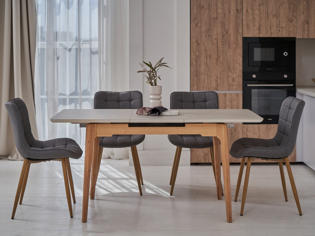 Стол обеденный раздвижной Vetro Mebel 1200-1600x800x760 мм Бардилио лайт/Бук (TМ-120) - фото 9 Стол обеденный раздвижной Vetro Mebel 1200-1600x800x760 мм Бардилио лайт/Бук (TМ-120) - фото 9