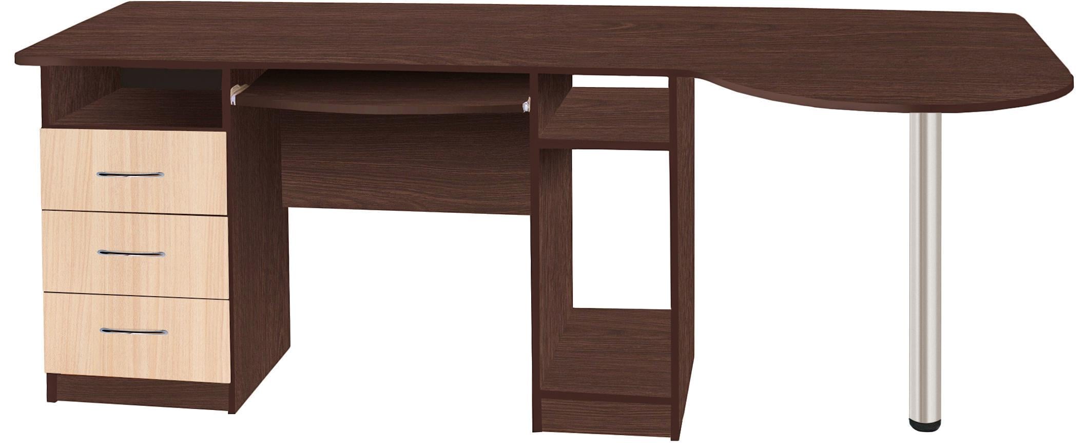 Стол офисный МАКСИ-МЕбель №1 ST Венге магия/Дуб молочный (12325)