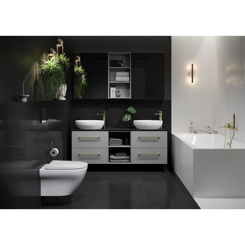 Умивальник на стільницю накладний прямокутний Cersanit LARGA EW 50x38 см Білий (K677-003) - фото 3 Умивальник на стільницю накладний прямокутний Cersanit LARGA EW 50x38 см Білий (K677-003) - фото 3