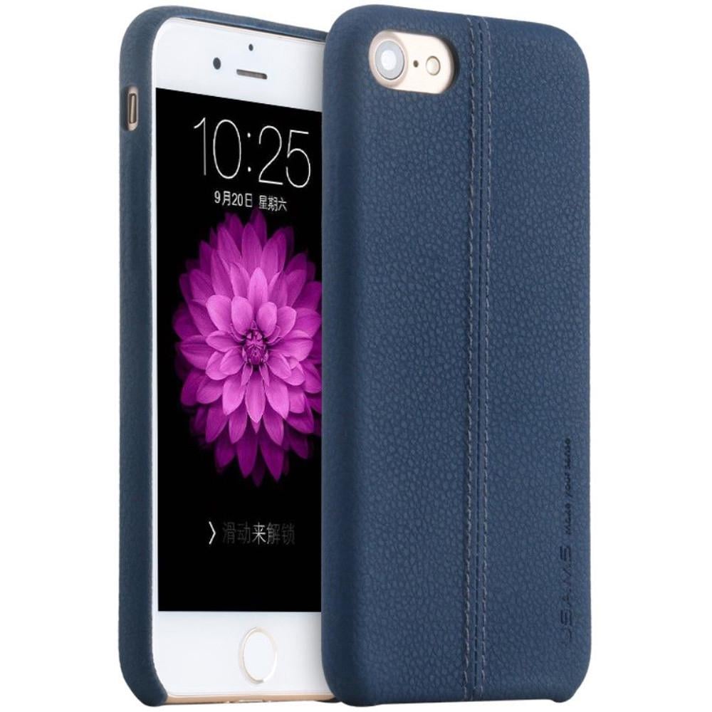 Кожанный чехол накладка Usams Joe Series for iPhone 7/8/SE, Blue