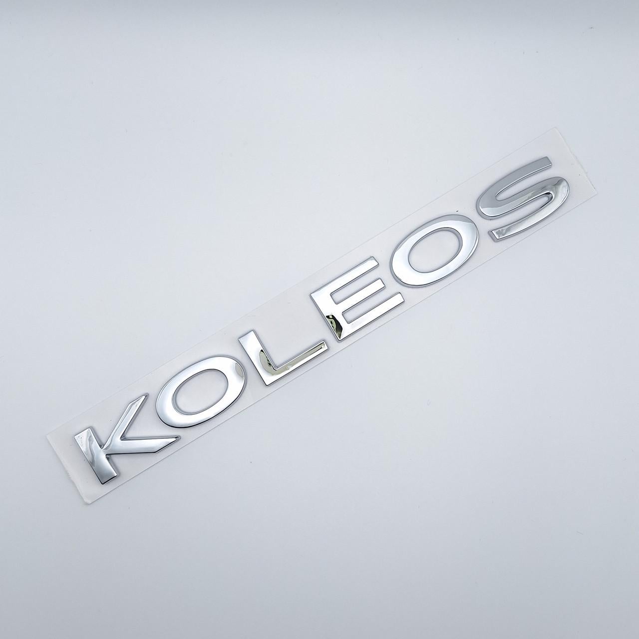 Эмблема надпись Koleos Renault 19,1х2 см Хром глянцевый (1978552578)