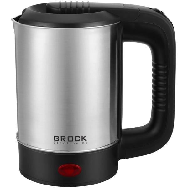 Электрочайник туристический Brock WK 0903 S 600W 0,8 л Нержавеющая сталь/Черный (605874)