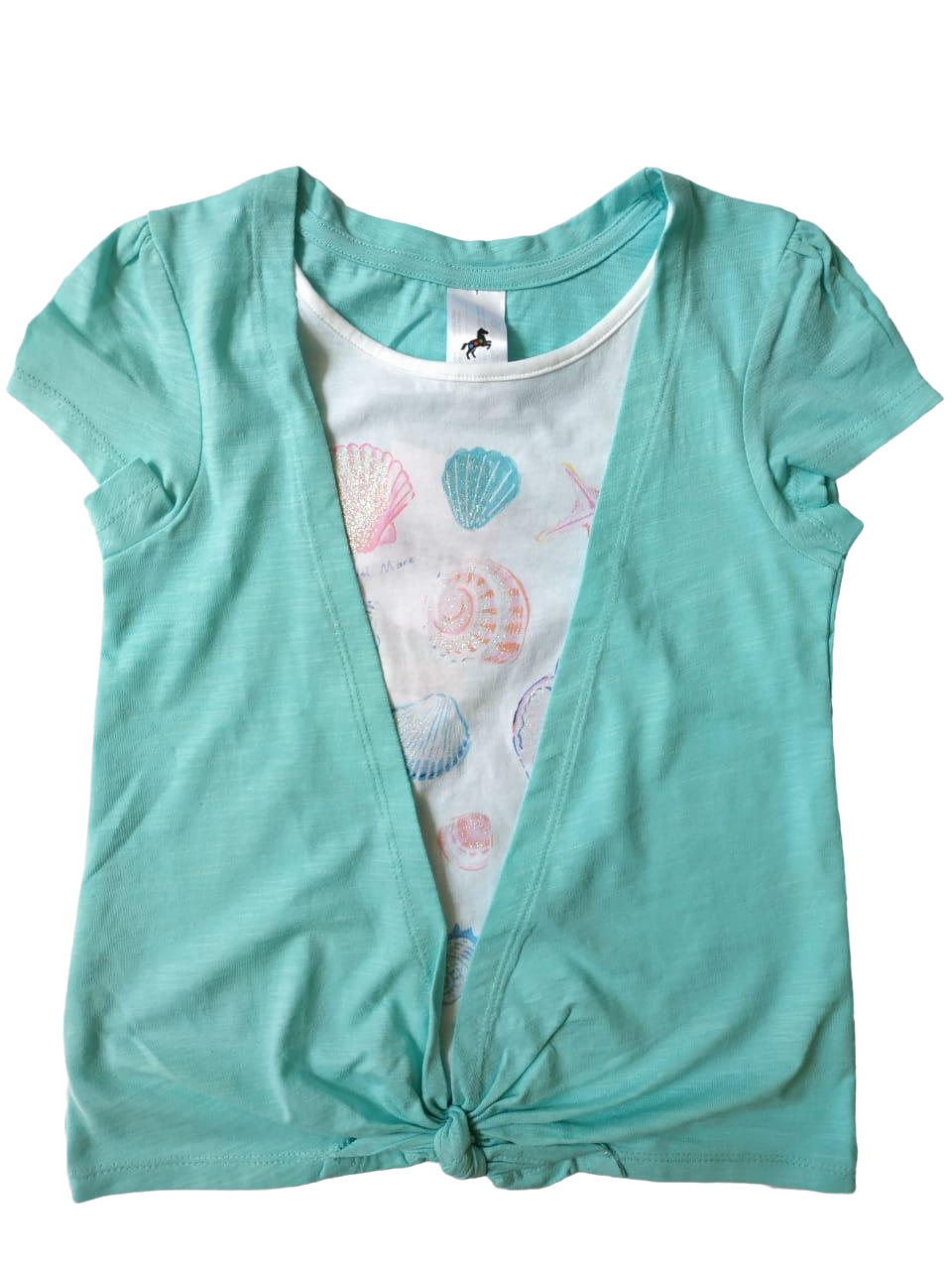 Футболка обманка C&A для дівчинки 116 см Бірюзовий (204732)