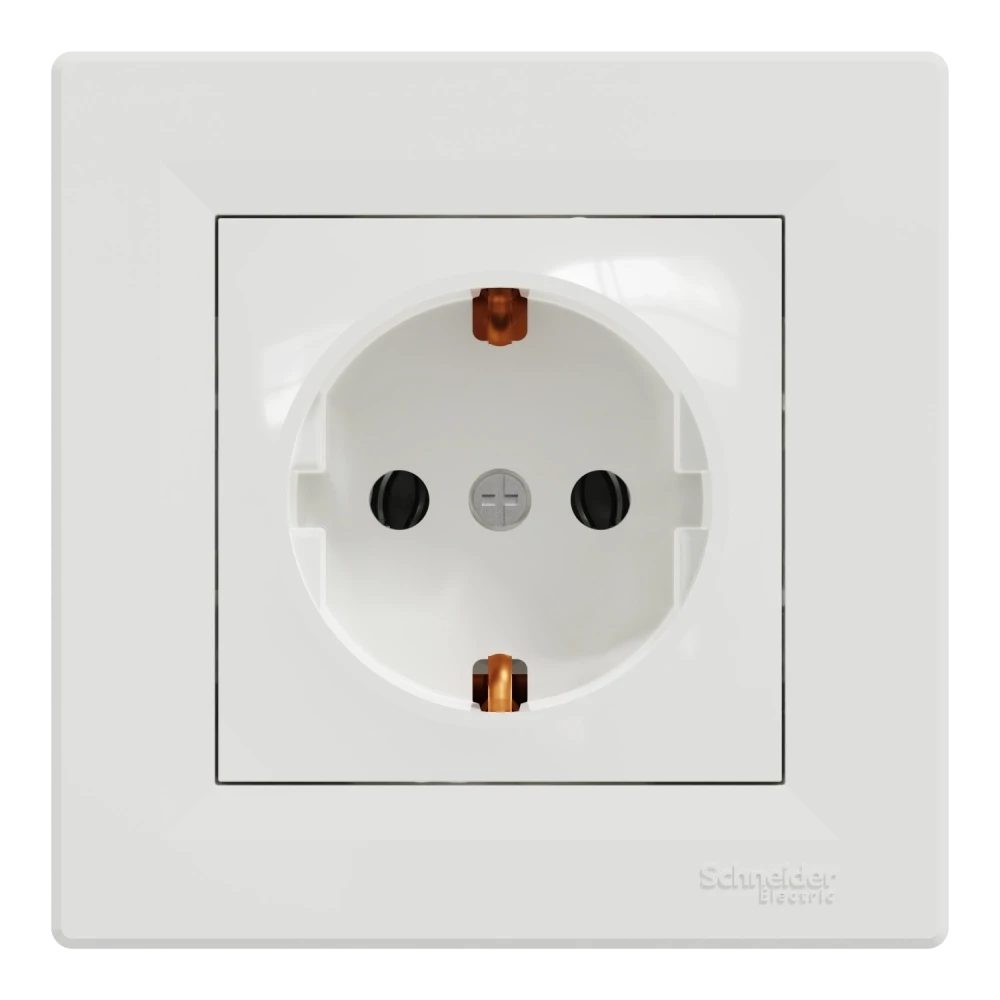 Розетка одинарна із заземленням Schneider Electric ASFORA EPH2900121 (2983439033)