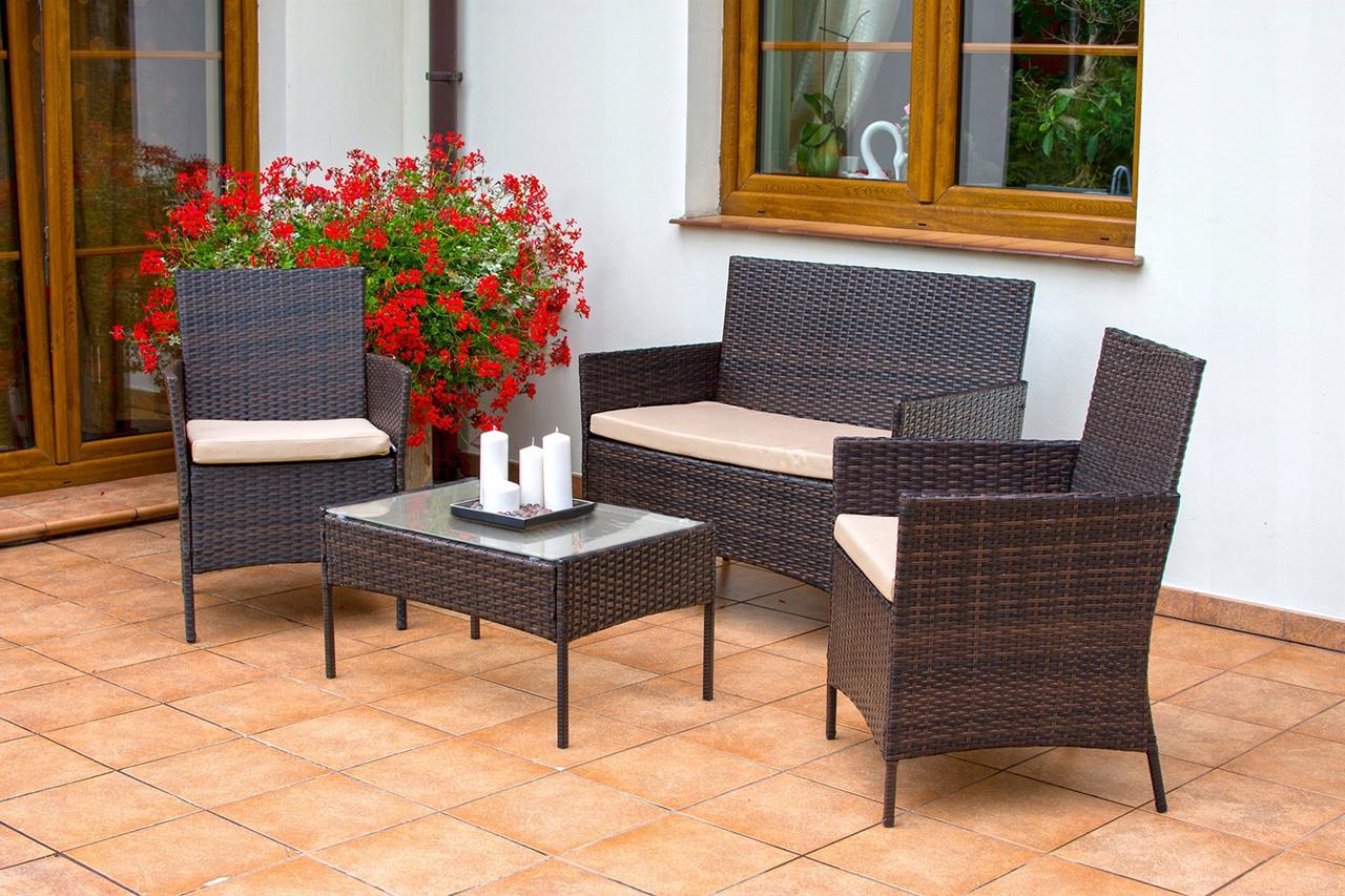 Набір садових меблів Kontrast Reno Brown - фото 3 Набір садових меблів Kontrast Reno Brown - фото 3