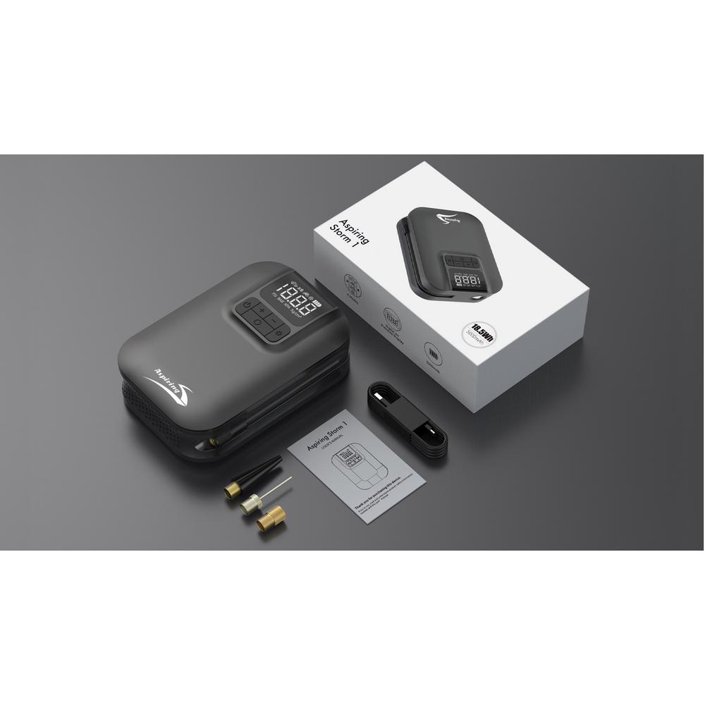 Портативный аккумуляторный автокомпрессор Aspiring Storm 1 (86asna21pg) - фото 2 Портативный аккумуляторный автокомпрессор Aspiring Storm 1 (86asna21pg) - фото 2