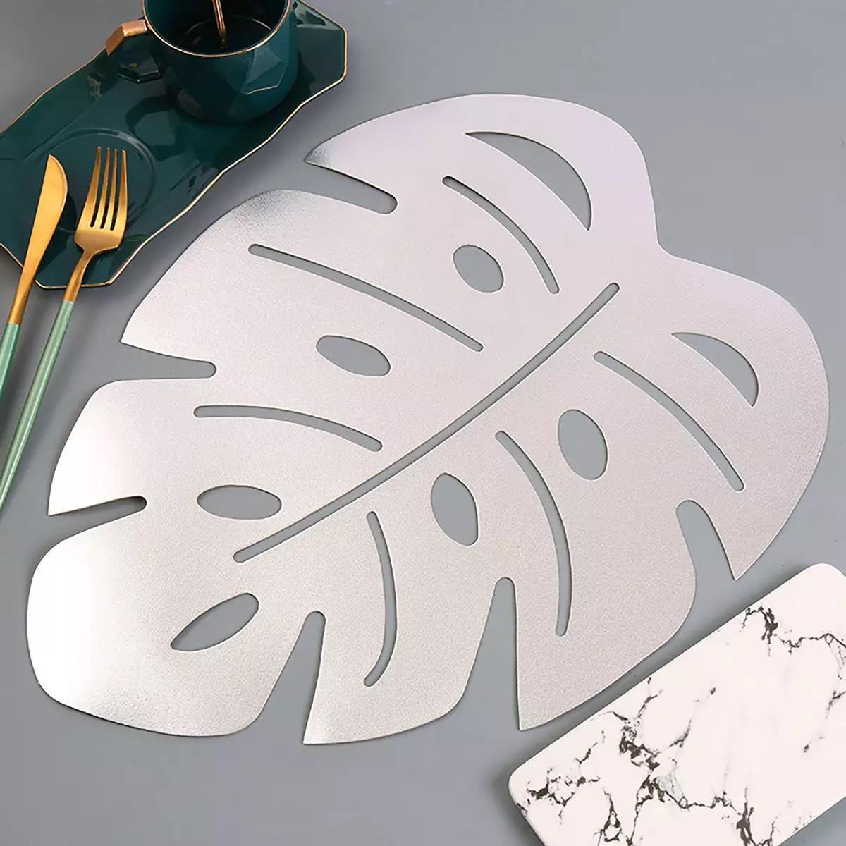 Салфетка сервировочная Листок 7860 Серебристый (4400194)