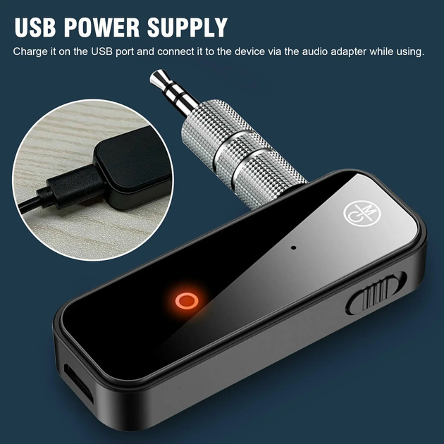 Адаптер Bluetooth Wireless C28 Transmitter&Receiver 5.0 з AUX виходом - фото 5