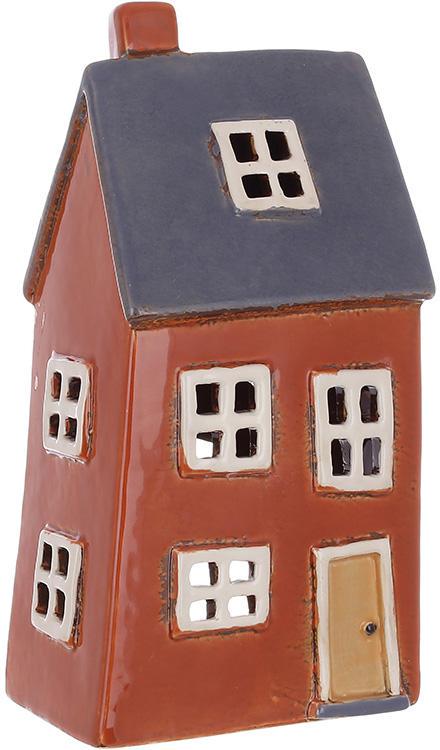 Подсвечник керамический декоративный Старый Город дом N10 12х8,5х23 см Коричневый