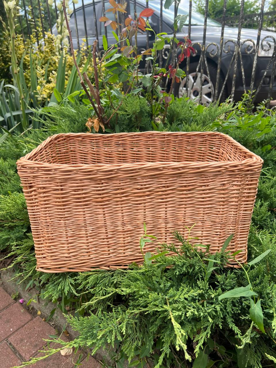Корзина из лозы плетеная Сімейний Затишок без крышки - фото 10 Корзина из лозы плетеная Сімейний Затишок без крышки - фото 10