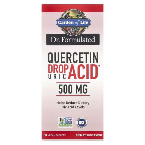 Кверцетин Garden of Life Dr Formulated Quercetin Drop Uric Acid 500 мг 60 табл. (GOL-13052)