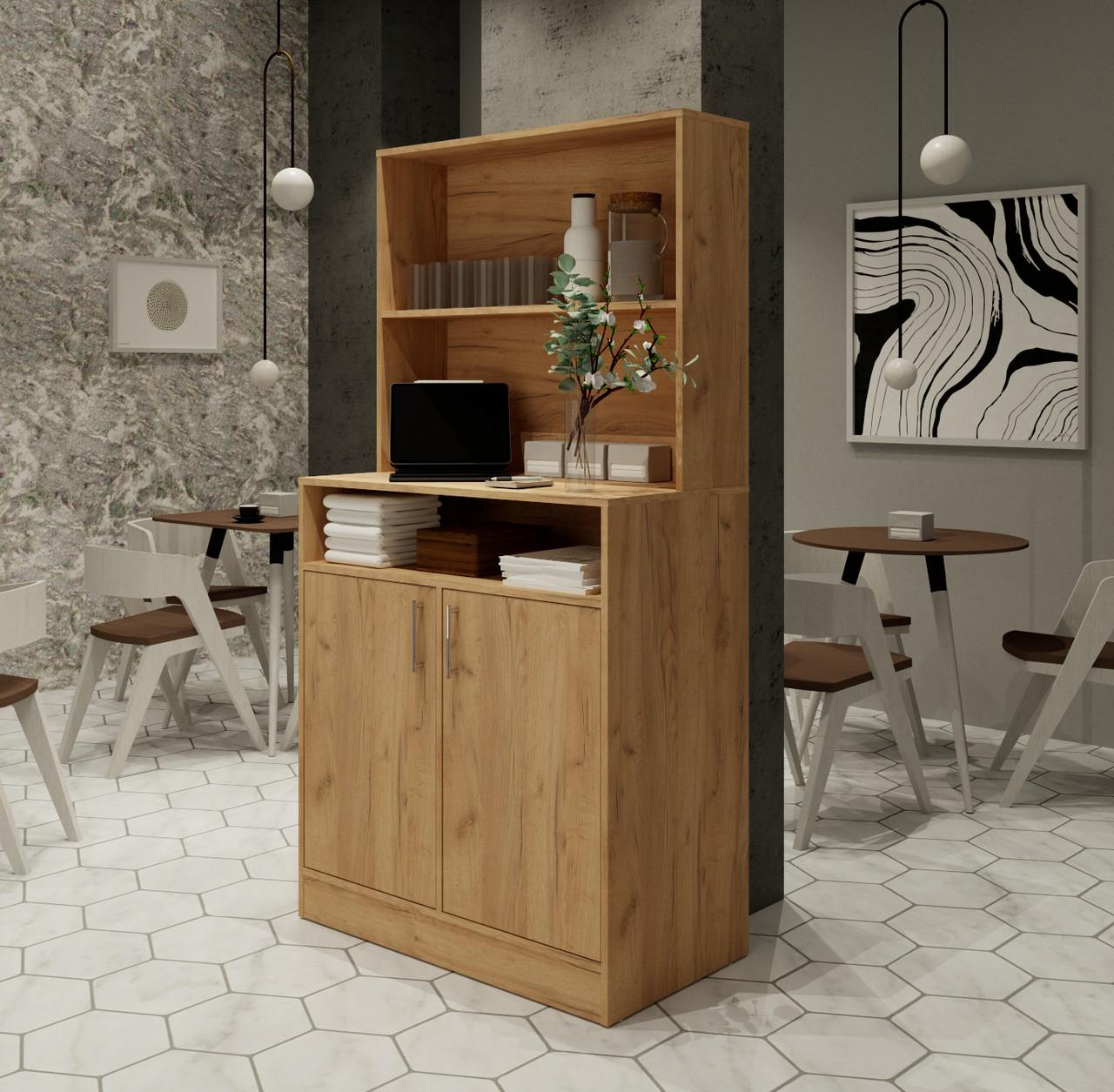 Шкаф для хранения посуды КБР-3 Крафт Золотой (26437897)