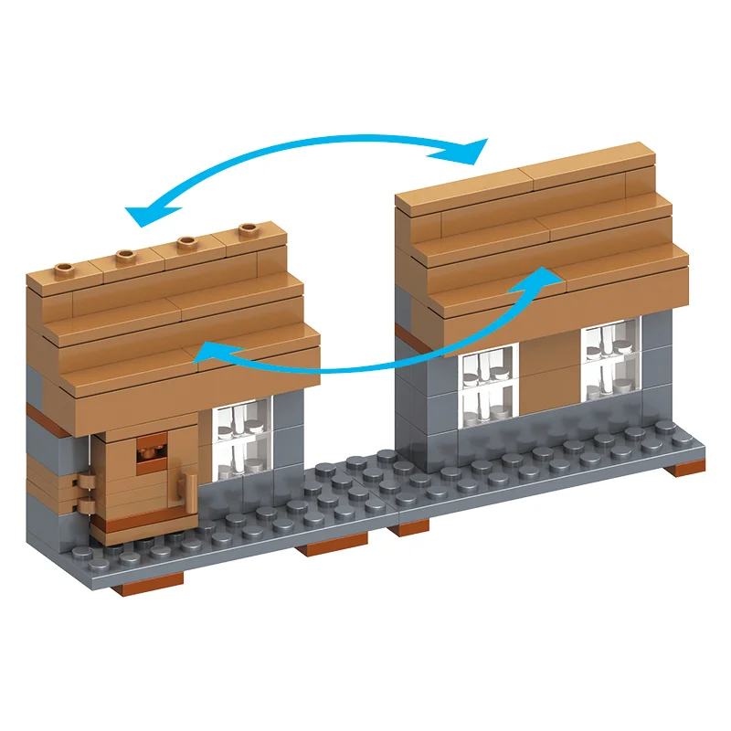 Конструктор Майнкрафт My World Селище з персонажами ферма з селянами та мобами 569 дет. - фото 9 Конструктор Майнкрафт My World Селище з персонажами ферма з селянами та мобами 569 дет. - фото 9
