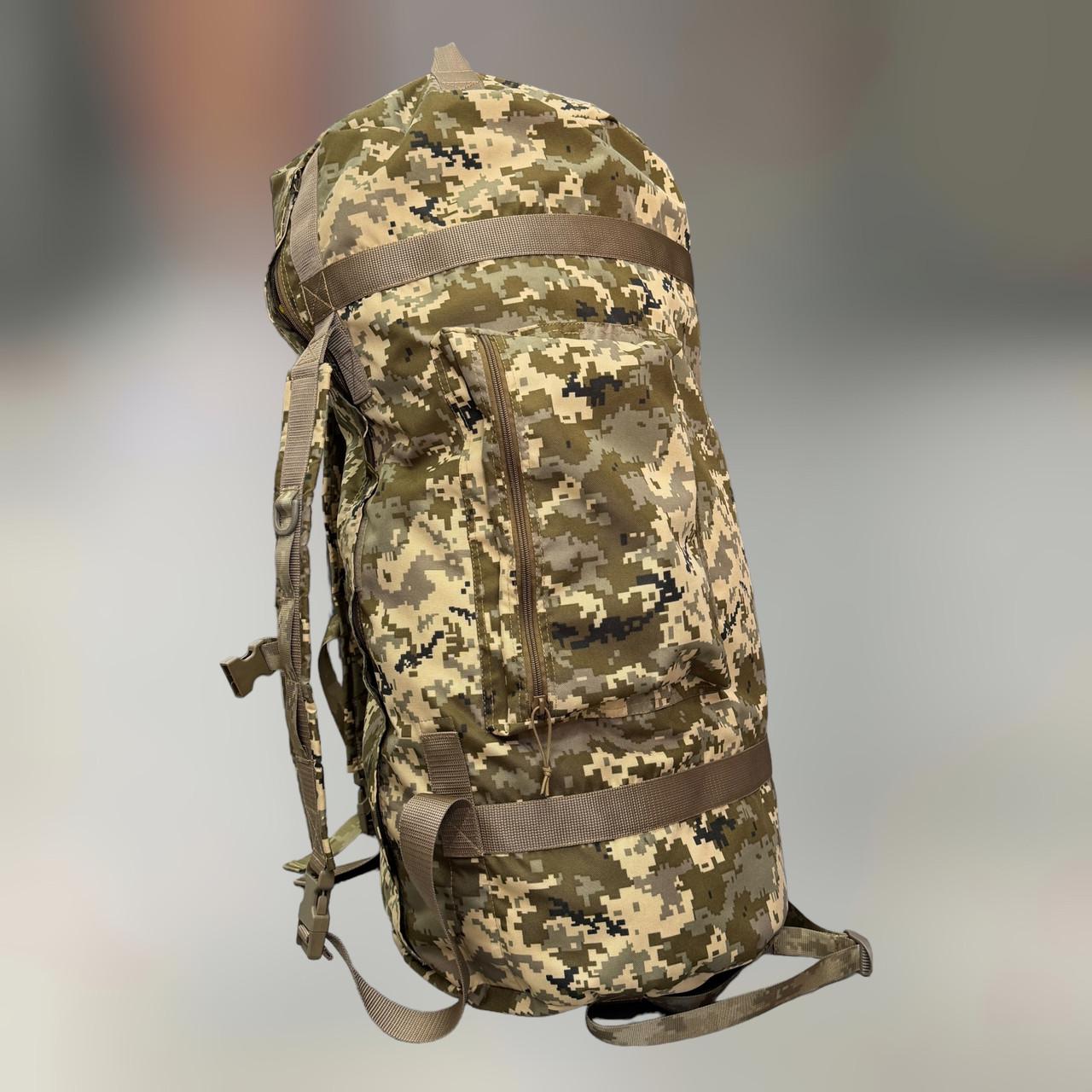 Баул армейский WinTac Оксфорд 600D с плечевыми ремнями 100 л Пиксель Украинский (245562)