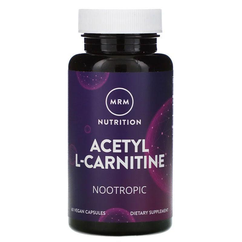 Ацетил L-карнитин MRM Acetyl-L-Carnitine 500 мг для поддержания метаболизма 60 капс.