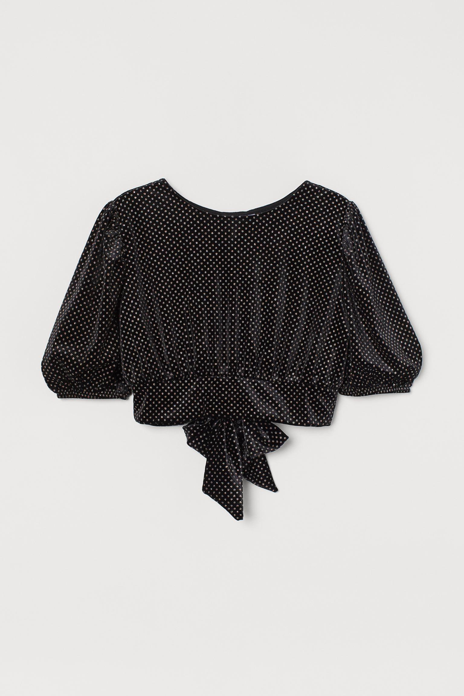 Топ велюровий L Чорний (9492652sdm)