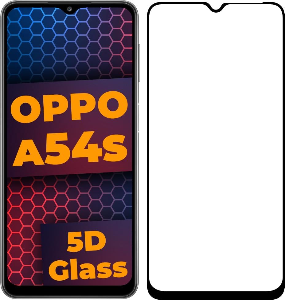 Скло 5D OPPO A54s захисне Full Glue (28042)