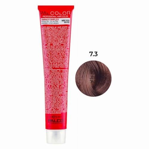 Крем-краска для волос профессиональная PALCO с комплексом аминокислот 100 мл 7.3 блонд среднее золото (2518040821)