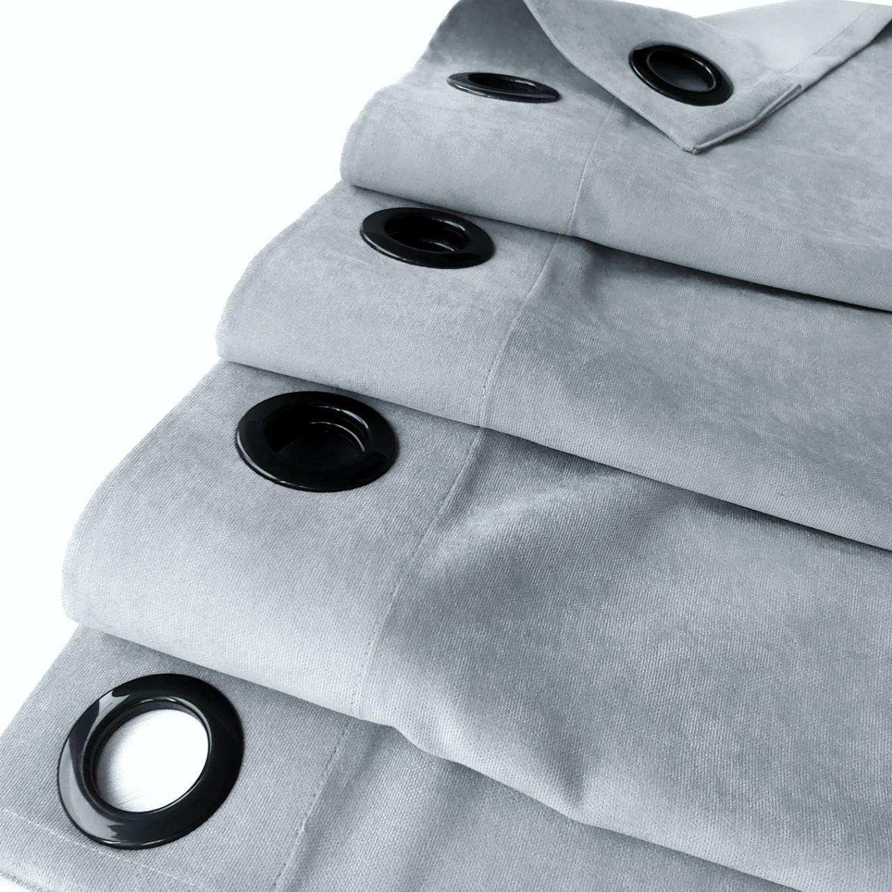 Штора на черных люверсах микровелюр 205х250 см 1 шт. Серо-голубой (5801525-MT1/205-BL) - фото 4 Штора на черных люверсах микровелюр 205х250 см 1 шт. Серо-голубой (5801525-MT1/205-BL) - фото 4