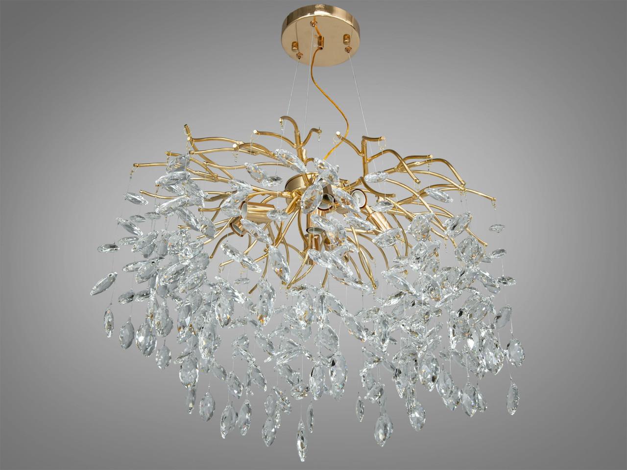 Люстра кришталевапідвісна Золотий 1607-600GD Золотий Люстра кришталевапідвісна Золотий 1607-600GD Золотий