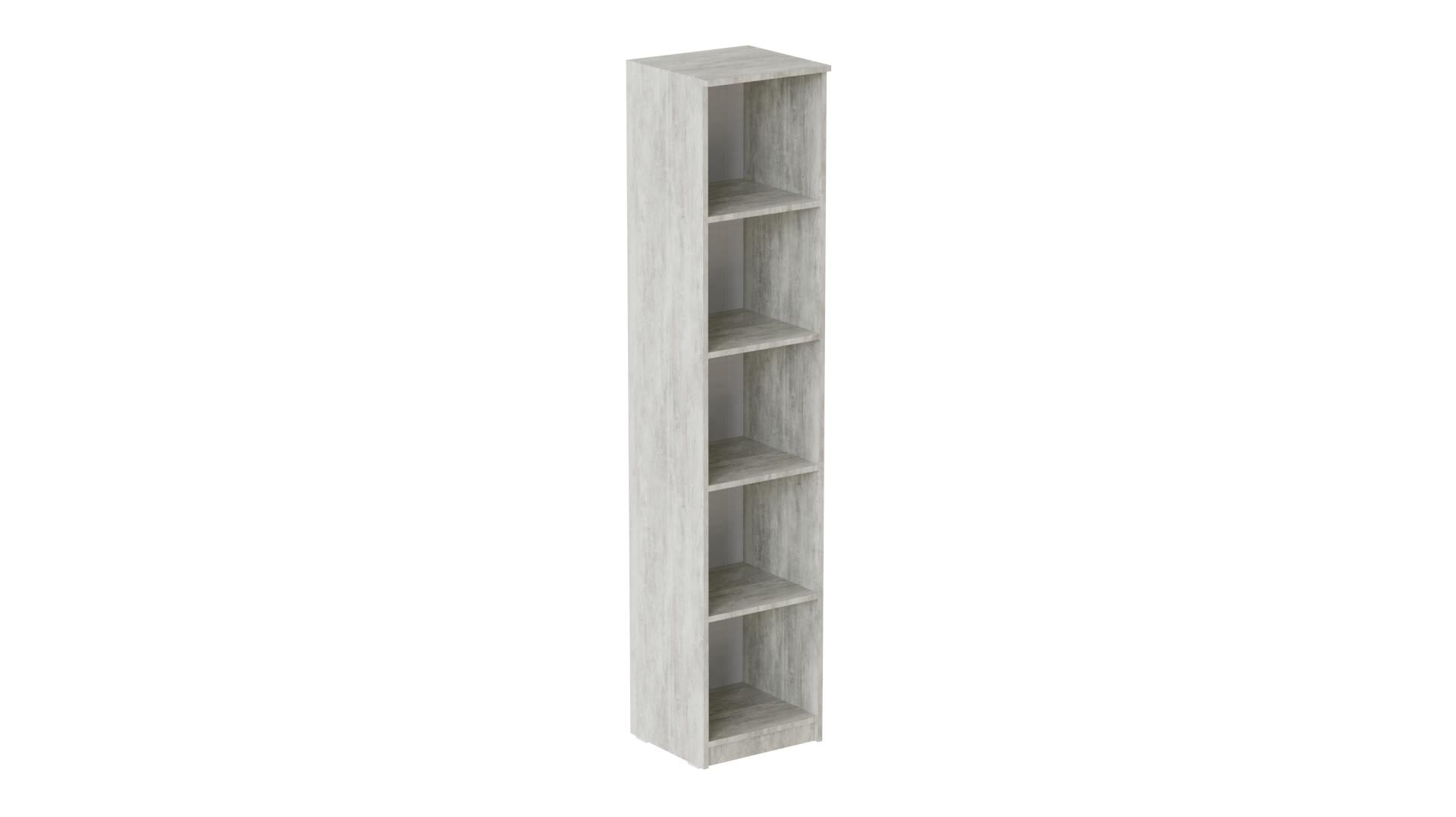 Пенал Ferrum-decor Анжело на 5 полок ДСП 16 мм 1900x400x380 мм Бетон (FRD-104904)