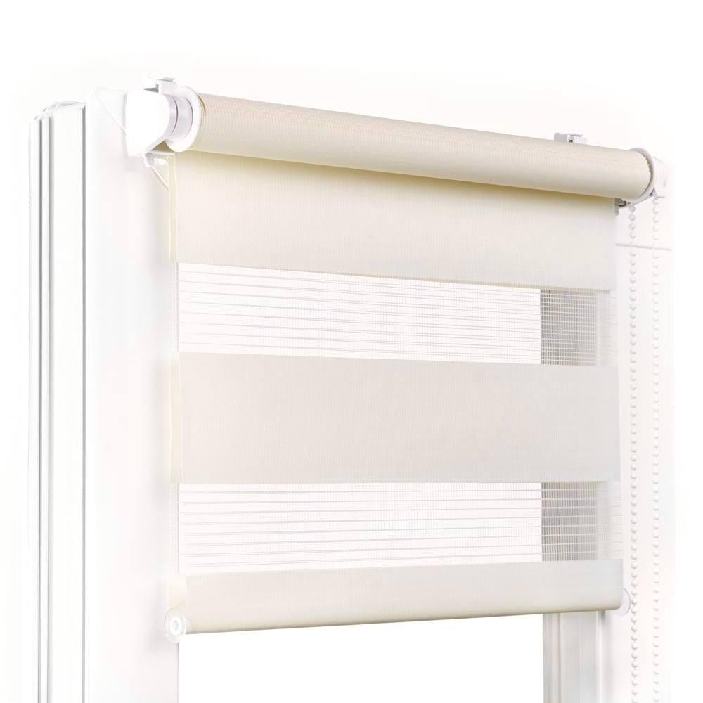 Роллета тканевая день-ночь 52х150 см Светло-бежевый (ID 18205146)