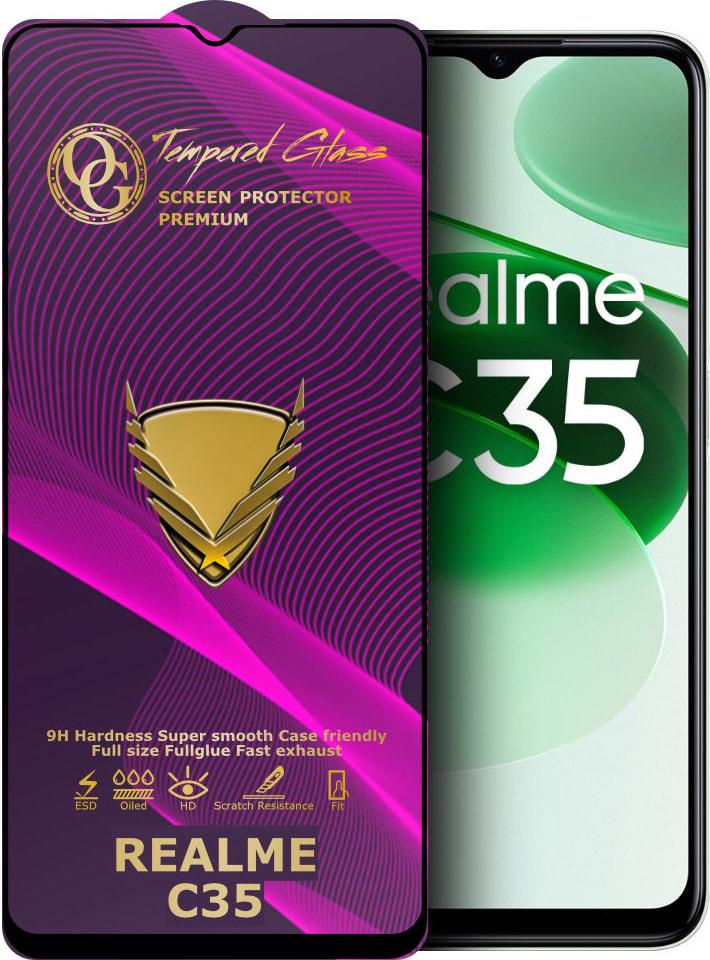 Стекло защитное GoldenArmor Realme C35 Full Glue (32315)