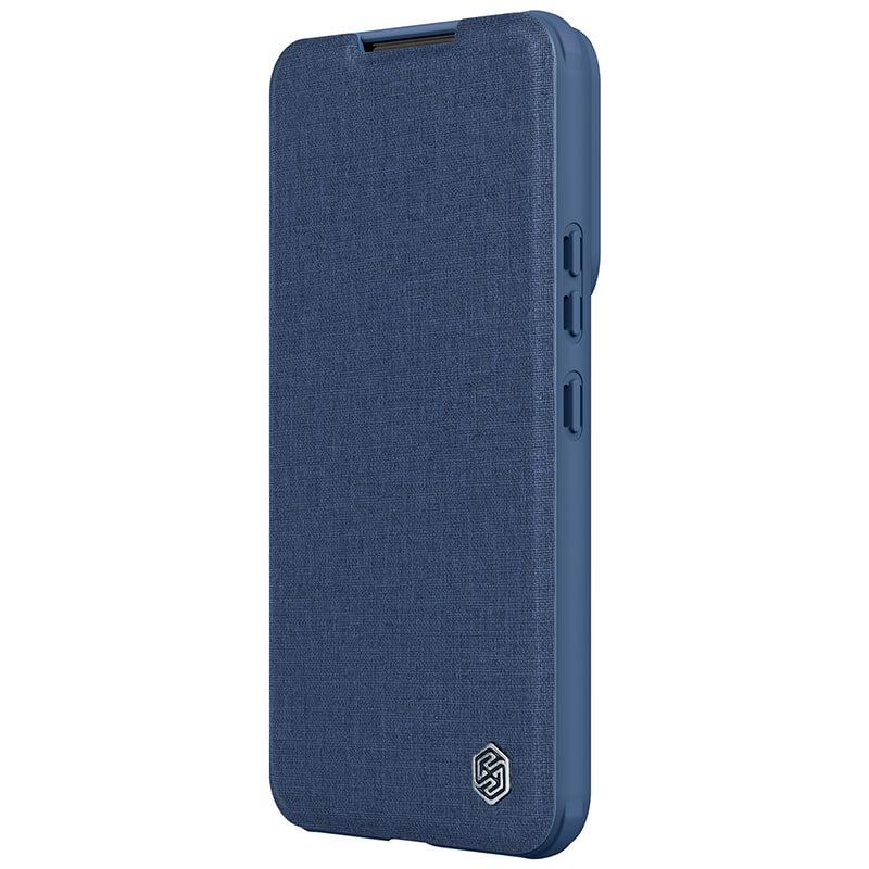 Чехол Nillkin Qin Pro Plain Leather+cloth для Samsung Galaxy S22 Plus S906 (Blue) - фото 2