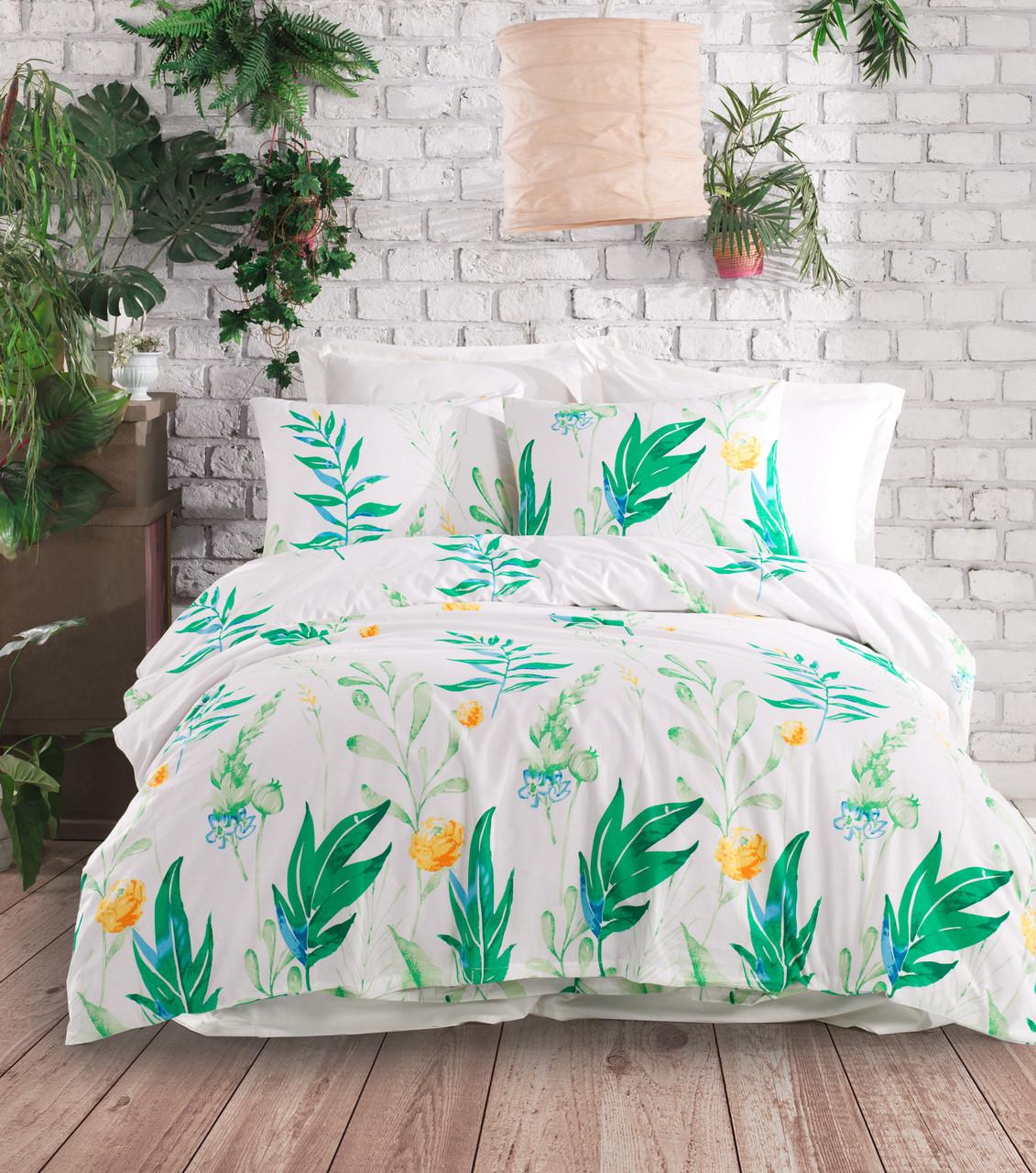 Комплект постельного белья Lotus Home Perfect Ranforce Inya семейный Зеленый (svt-2000022266772)