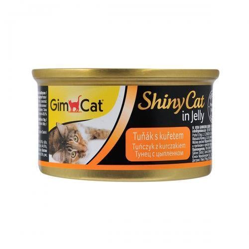 Корм вологий для кішок GimCat Shiny Cat тунець та курка 70 г