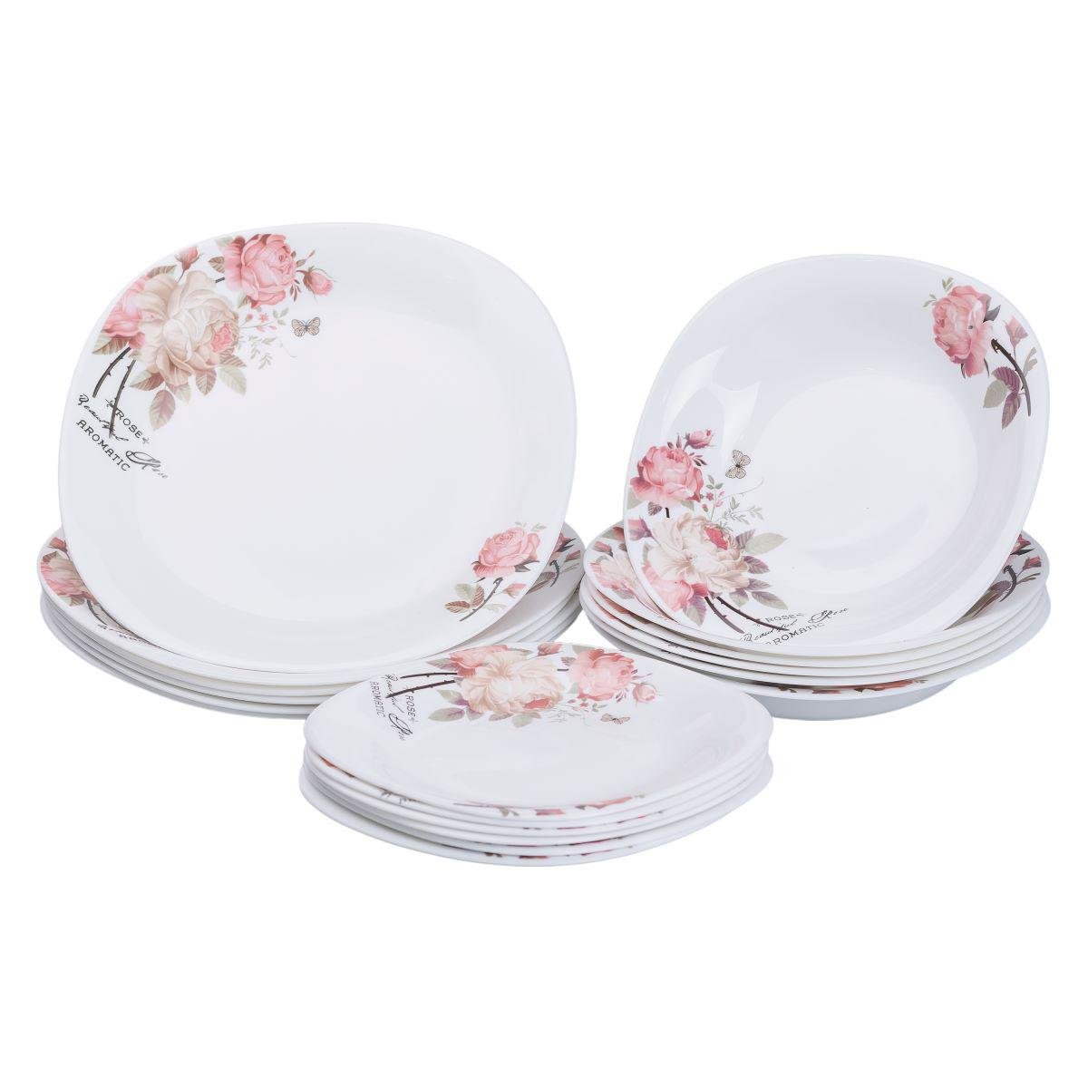 Сервиз фарфоровый на 6 персон 18 тарелок Белый - фото 2 Сервиз фарфоровый на 6 персон 18 тарелок Белый - фото 2