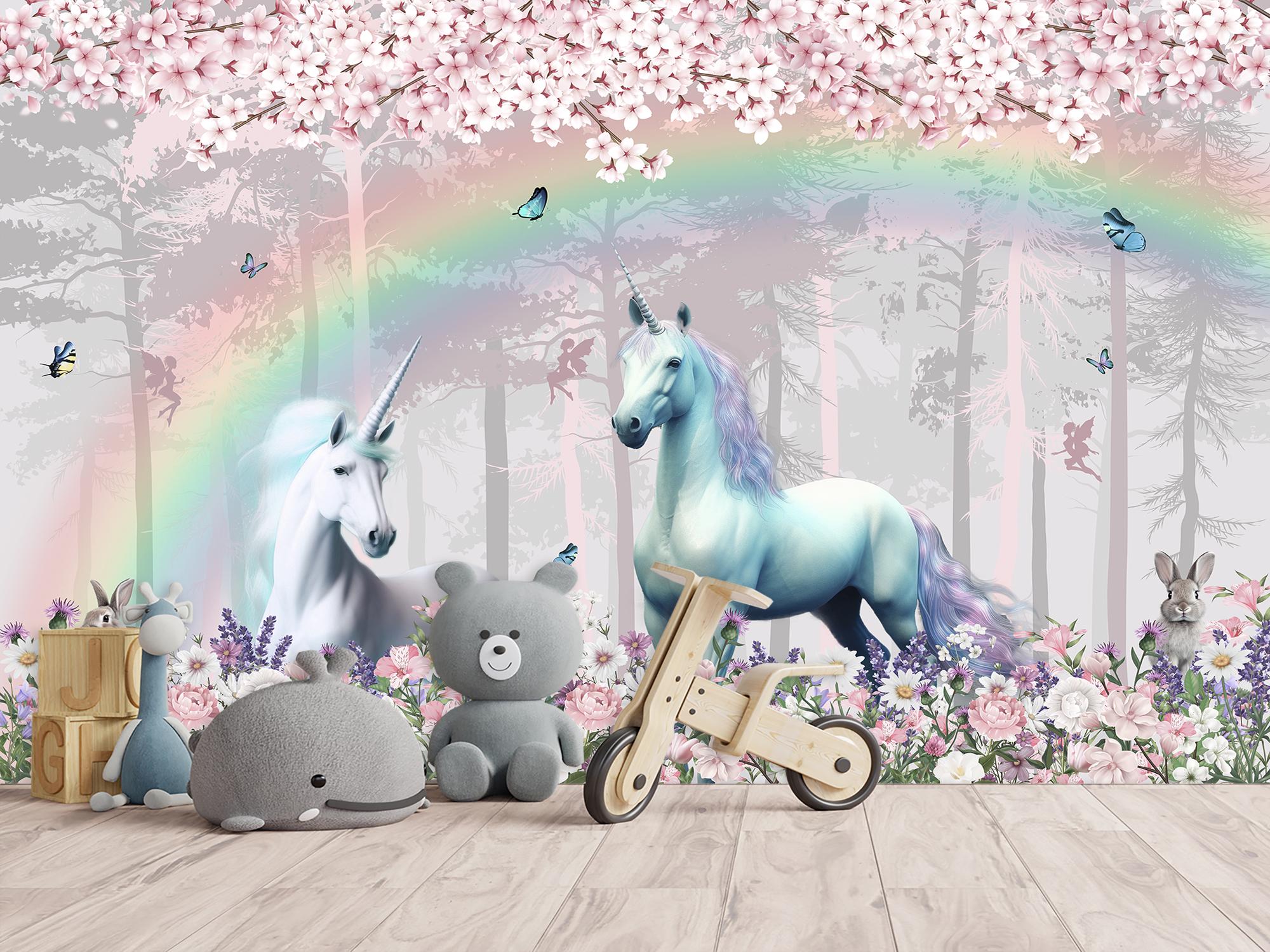 Фотошпалери флізелінові Upstream Єдинороги у зачарованому лісі 180х120 см (S5KID-057/2) - фото 3 Фотошпалери флізелінові Upstream Єдинороги у зачарованому лісі 180х120 см (S5KID-057/2) - фото 3