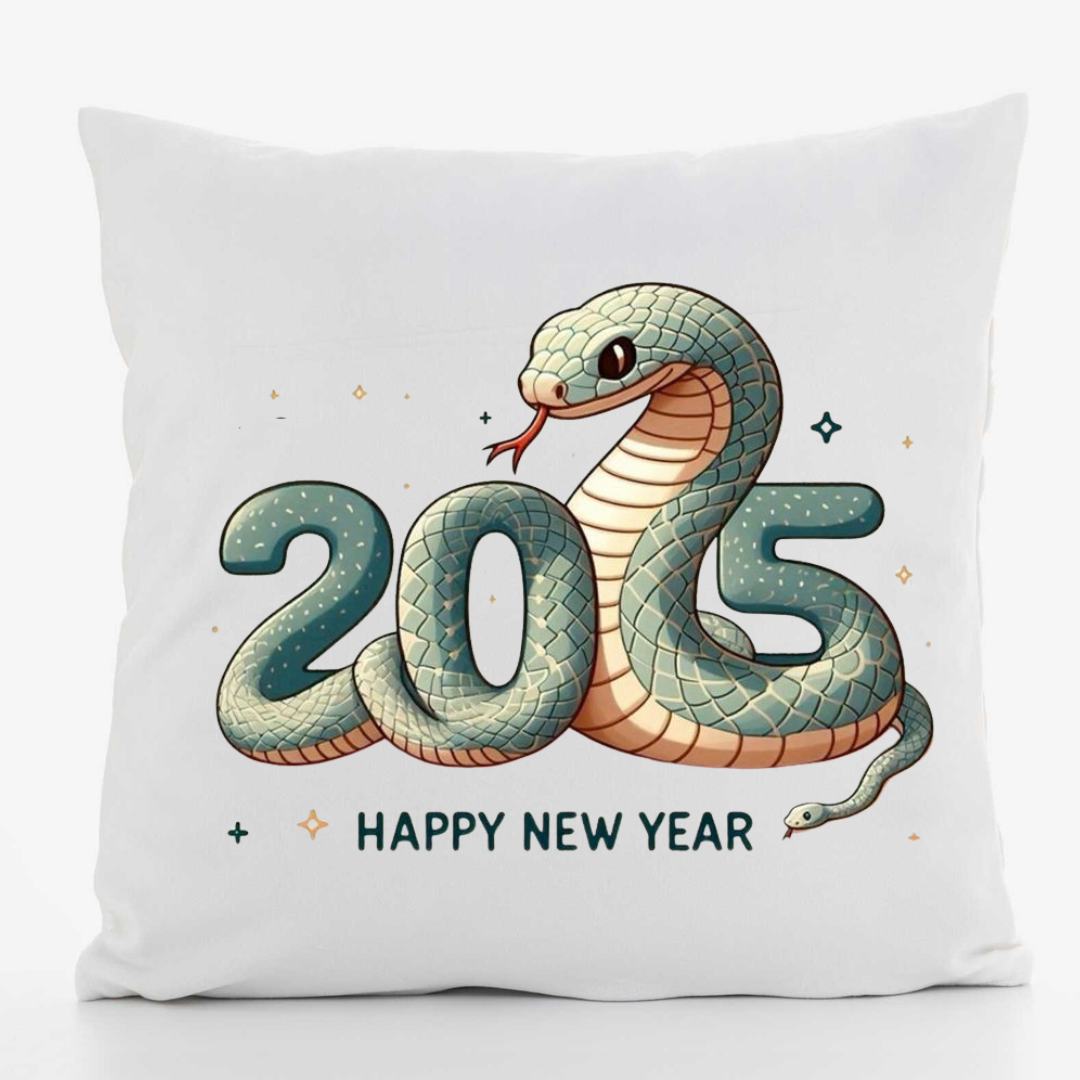 Подушка декоративная с принтом Символ года 2025 габардин 30х30 см Подушка декоративная с принтом Символ года 2025 габардин 30х30 см