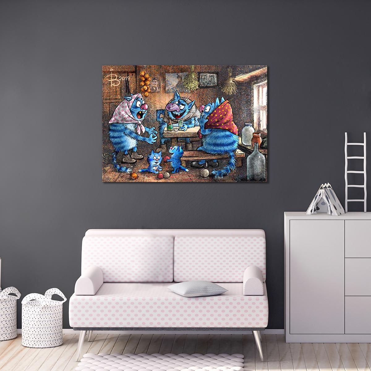 Модульная картина Сплетни 1 модуль 50x75 см