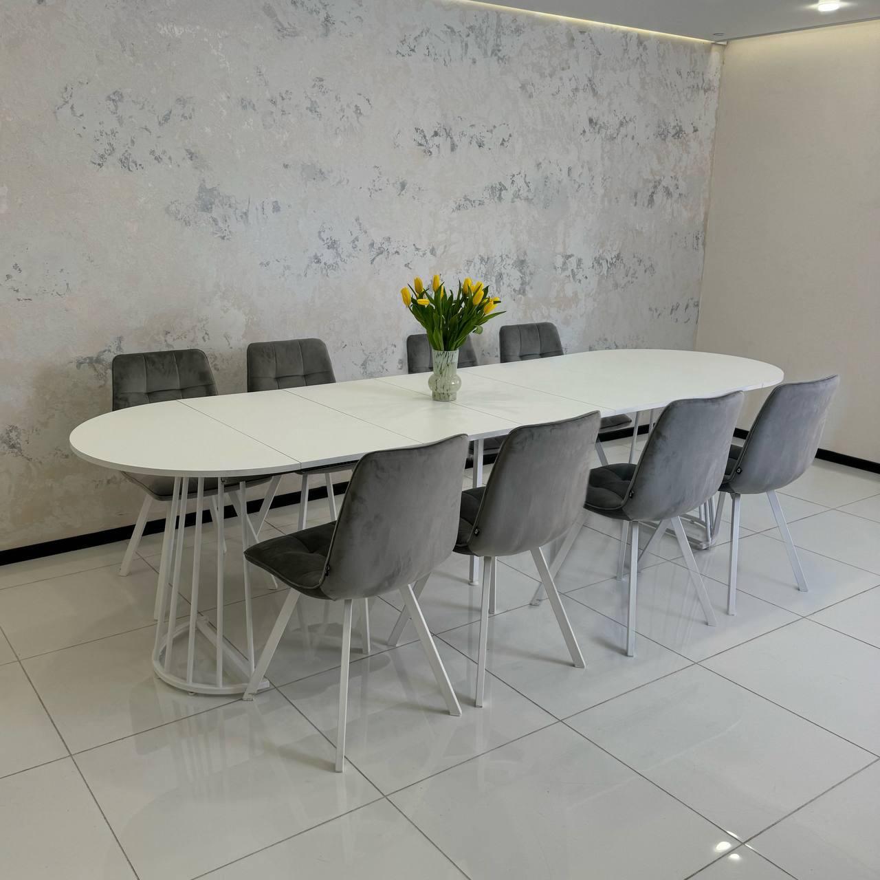 Стол кухонный раздвижной Grace УТП028007 Loft 3,5 м Белый/Белый мат - фото 3 Стол кухонный раздвижной Grace УТП028007 Loft 3,5 м Белый/Белый мат - фото 3