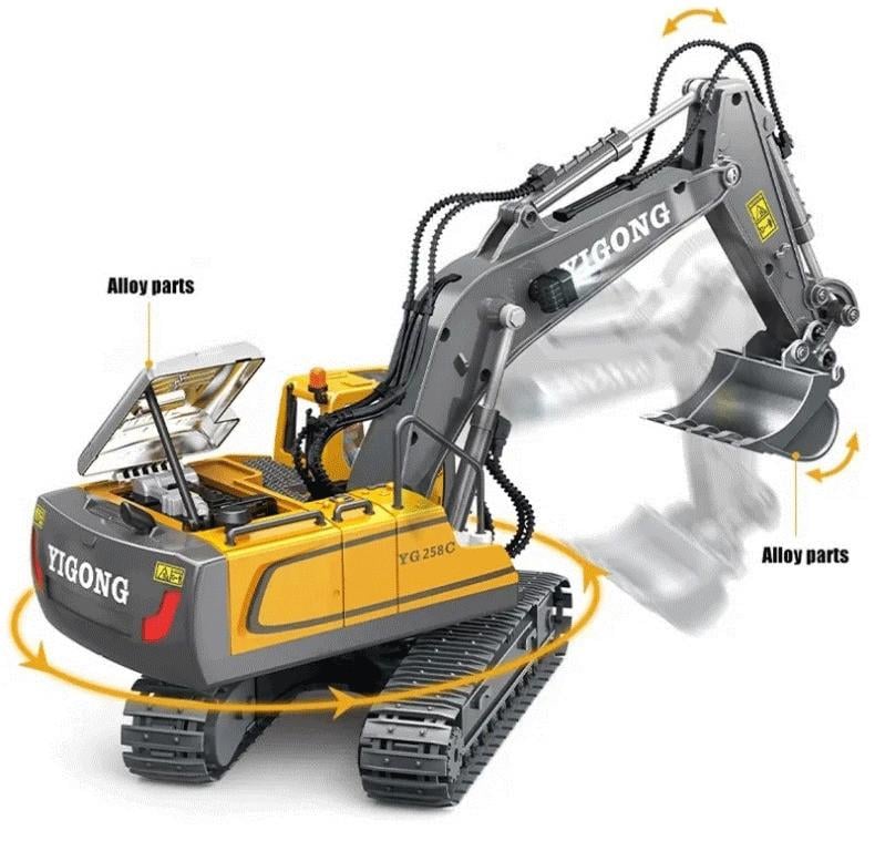 Екскаватор на радіокеруванні Yigong Чорний - фото 7 Екскаватор на радіокеруванні Yigong Чорний - фото 7