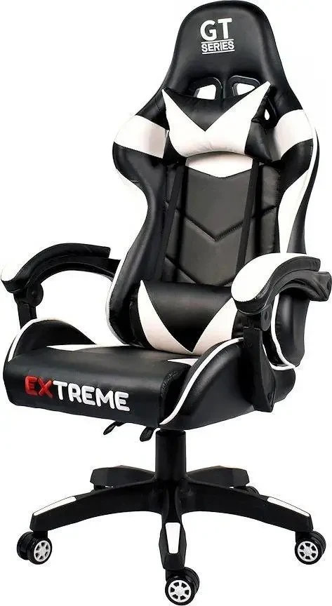 Игровое кресло Extreme GT экокожа Черно-белый (GT_BLACK_WHITE_2)