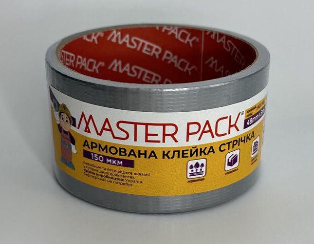 Стрічка армована клейка Master Pack 48 мм 5 м Сірий